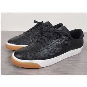 Nike Match Classic Premium Sneakers, Black Textured Leather, Womens Size 9.5